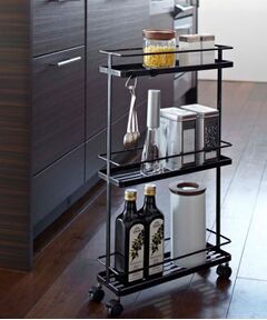 212 KITCHEN STORE / トゥーワントゥーキッチン ストア インテリア・インテリア雑貨 | スリムキッチンワゴン BK 山崎実業 ＜tower タワー＞