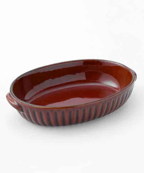 212 KITCHEN STORE / トゥーワントゥーキッチン ストア 食器 | ギャザー オーバルグラタン L BR | 詳細1