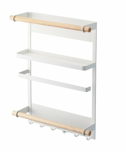 212 KITCHEN STORE / トゥーワントゥーキッチン ストア インテリア・インテリア雑貨 | マグネット冷蔵庫サイドラック WH  山崎実業 ＜tosca トスカ＞ | 詳細1