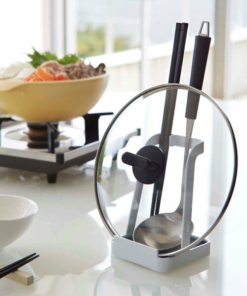 212 KITCHEN STORE / トゥーワントゥーキッチン ストア キッチンツール | お玉＆鍋フタスタンド WH 山崎実業 ＜tower タワー＞ | 詳細1