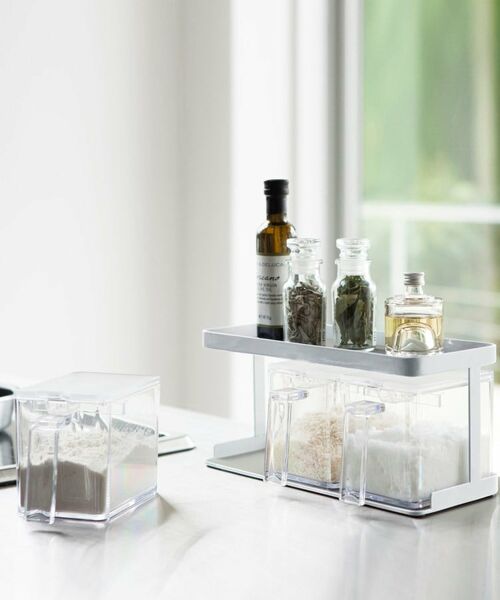 212 KITCHEN STORE / トゥーワントゥーキッチン ストア キッチンツール | 調味料ストッカーラックワイド WH 山崎実業 ＜tower タワー＞ | 詳細11