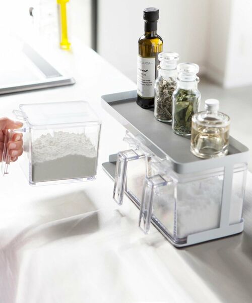 212 KITCHEN STORE / トゥーワントゥーキッチン ストア キッチンツール | 調味料ストッカーラックワイド WH 山崎実業 ＜tower タワー＞ | 詳細2