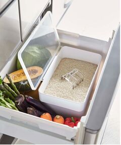 212 KITCHEN STORE / トゥーワントゥーキッチン ストア キッチンツール | 密閉シンク下米ビツ 5kg 計量カップ付 山崎実業 ＜tower タワー＞