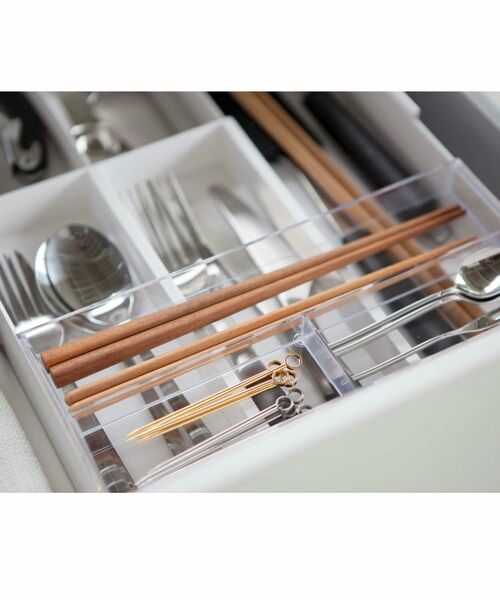 212 KITCHEN STORE / トゥーワントゥーキッチン ストア キッチンツール | 伸縮＆スライドカトラリートレー WH 山崎実業 ＜tower タワー＞ | 詳細1