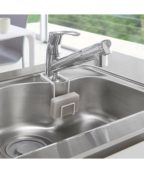212 KITCHEN STORE / トゥーワントゥーキッチン ストア インテリア・インテリア雑貨 | 蛇口にかけるスポンジホルダー WH 山崎実業 ＜tower タワー＞ | 詳細1