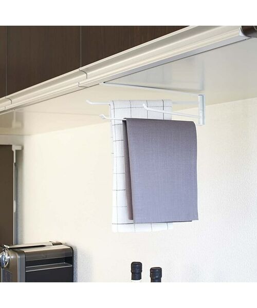 212 KITCHEN STORE / トゥーワントゥーキッチン ストア キッチンツール | 戸棚下布巾ハンガー WH 山崎実業 ＜tower タワー＞ | 詳細2