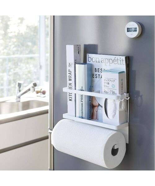 212 KITCHEN STORE / トゥーワントゥーキッチン ストア キッチンツール | マグネットキッチンペーパー&ラップホルダー WH 山崎実業 ＜tower タワー＞ | 詳細1