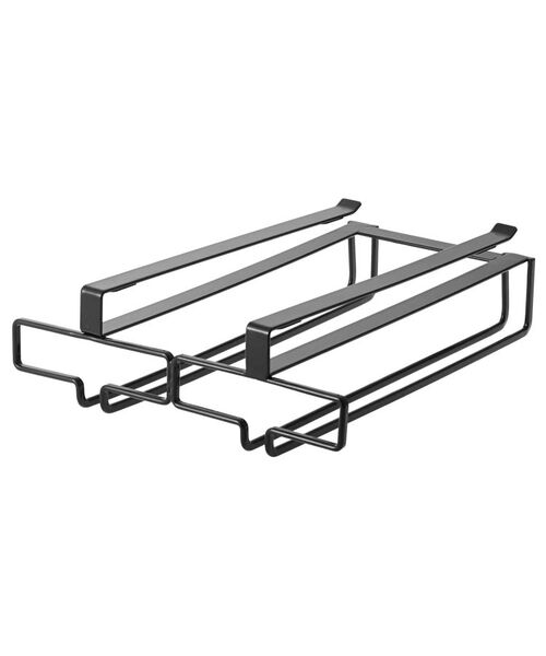 212 KITCHEN STORE / トゥーワントゥーキッチン ストア キッチンツール | 戸棚下ワイングラスハンガー ダブル BK 山崎実業 ＜tower タワー＞ | 詳細2