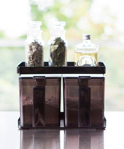 212 KITCHEN STORE / トゥーワントゥーキッチン ストア キッチンツール | 調味料ストッカー&ラック2個セット BK 山崎実業 ＜tower タワー＞ | 詳細1