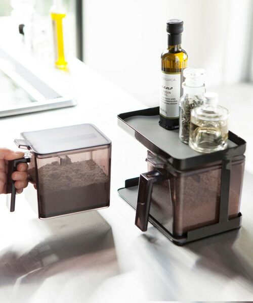 212 KITCHEN STORE / トゥーワントゥーキッチン ストア キッチンツール | 調味料ストッカー&ラック2個セット BK 山崎実業 ＜tower タワー＞ | 詳細7