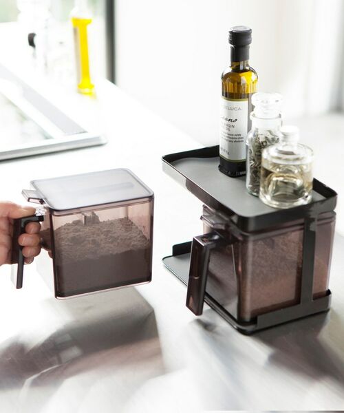 212 KITCHEN STORE / トゥーワントゥーキッチン ストア キッチンツール | 調味料ストッカー&ラック2個セット BK 山崎実業 ＜tower タワー＞ | 詳細8