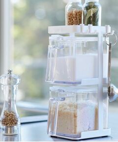 212 KITCHEN STORE / トゥーワントゥーキッチン ストア キッチンツール | 調味料ストッカー&ラック3段スリム WH 山崎実業 ＜tower タワー＞