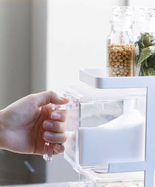 212 KITCHEN STORE / トゥーワントゥーキッチン ストア キッチンツール | 調味料ストッカー&ラック3段スリム WH 山崎実業 ＜tower タワー＞ | 詳細1