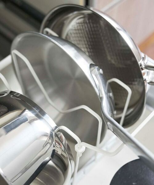 212 KITCHEN STORE / トゥーワントゥーキッチン ストア キッチンツール | シンク下伸縮鍋蓋&フライパンスタンド WH 山崎実業 ＜tower タワー＞ | 詳細6