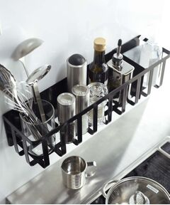 212 KITCHEN STORE / トゥーワントゥーキッチン ストア キッチンツール | 冷蔵庫マグネットワイド収納バスケット BK 山崎実業 ＜tower タワー＞