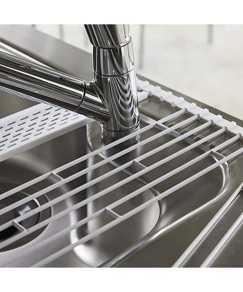 212 KITCHEN STORE / トゥーワントゥーキッチン ストア インテリア・インテリア雑貨 | 折り畳み水切り シリコーントレー付き L WH 山崎実業 ＜tower タワー＞ | 詳細3