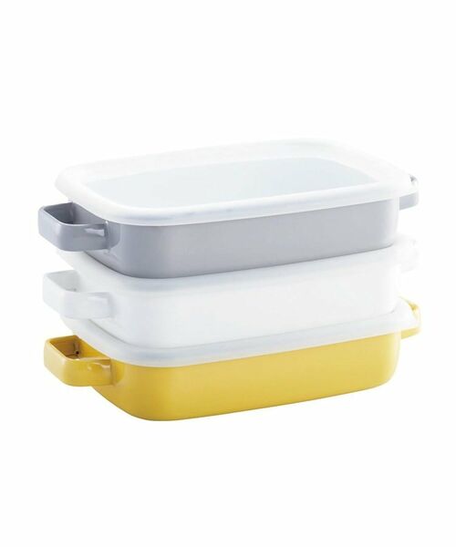 212 KITCHEN STORE / トゥーワントゥーキッチン ストア 食器 | 365methods ホーローオーブンディッシュ浅型 S WH×LGY | 詳細2