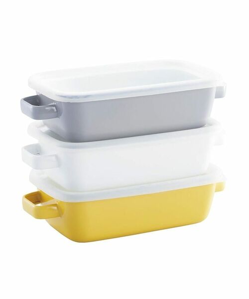 212 KITCHEN STORE / トゥーワントゥーキッチン ストア 食器 | 365methods ホーローオーブンディッシュレクタングル WH×LGY | 詳細3