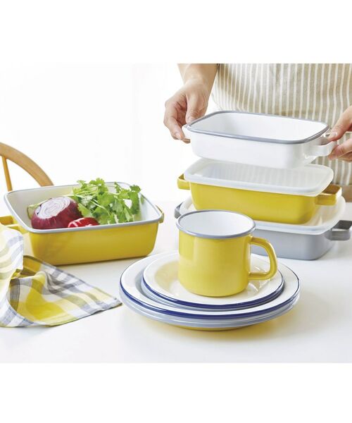 212 KITCHEN STORE / トゥーワントゥーキッチン ストア 食器 | 365methods ホーローオーブンディッシュレクタングル YE×LGY | 詳細4
