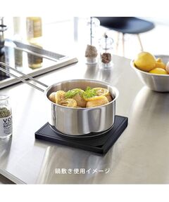212 KITCHEN STORE / トゥーワントゥーキッチン ストア キッチンツール | シリコン鍋敷き 角型 BK 山崎実業 ＜tower タワー＞