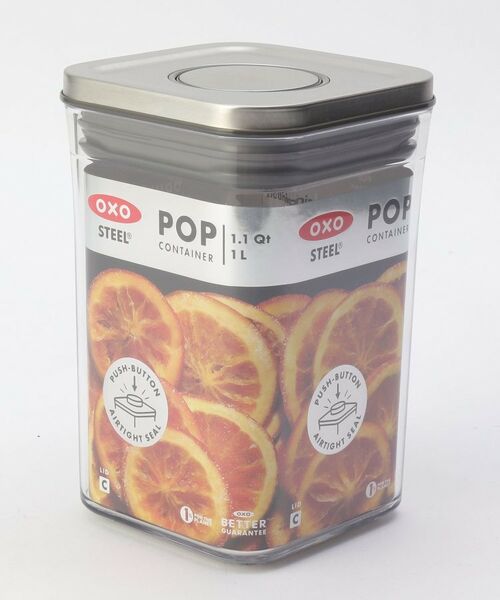 212 KITCHEN STORE / トゥーワントゥーキッチン ストア キッチンツール | OXO (オクソー) ステンレスポップコンテナ スモールスクエア (ショート) 1.0L | 詳細1