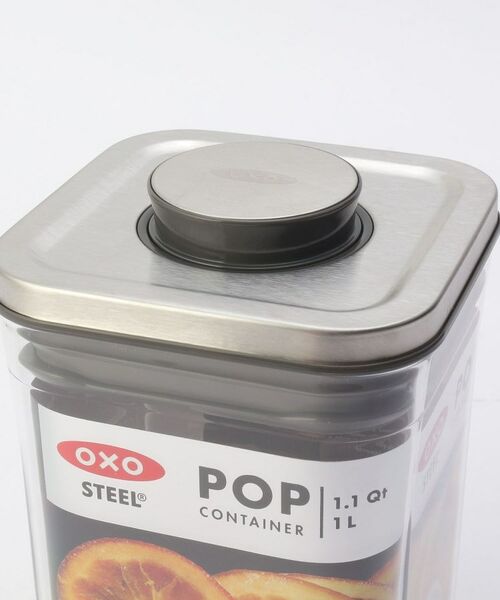 212 KITCHEN STORE / トゥーワントゥーキッチン ストア キッチンツール | OXO (オクソー) ステンレスポップコンテナ スモールスクエア (ショート) 1.0L | 詳細2
