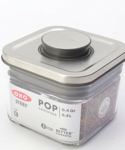 212 KITCHEN STORE / トゥーワントゥーキッチン ストア キッチンツール | OXO (オクソー) ステンレスポップコンテナ スモールスクエア (ミニ) 0.4L | 詳細2
