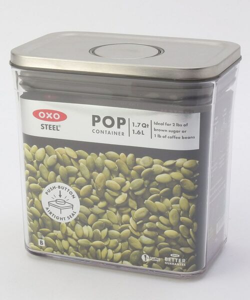 212 KITCHEN STORE / トゥーワントゥーキッチン ストア キッチンツール | ステンレスポップコンテナ レクタングル (ショート) 1.6L ＜OXO オクソー＞ | 詳細1