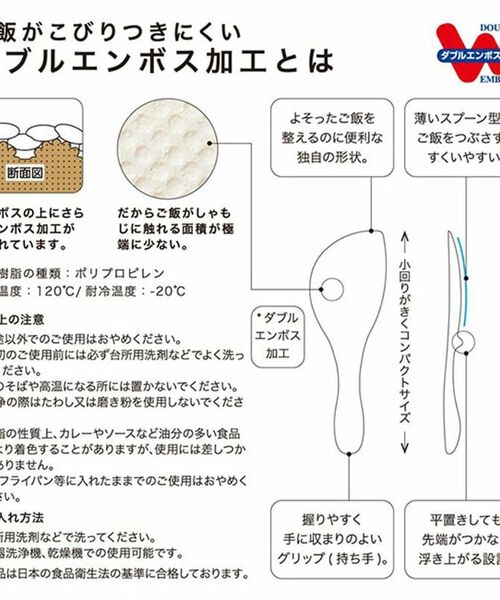 212 KITCHEN STORE / トゥーワントゥーキッチン ストア キッチンツール | とにかくよそいやすいダブルエンボスしゃもじ ＜CASUAL PRODUCT カジュアルプロダクト＞ | 詳細5