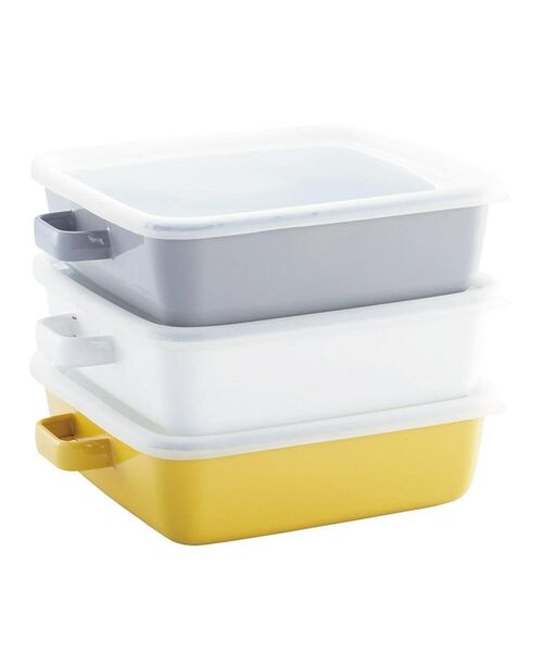 212 KITCHEN STORE / トゥーワントゥーキッチン ストア 食器 | 365methods ホーローオーブンディッシュスクエアライト NV×GY | 詳細2