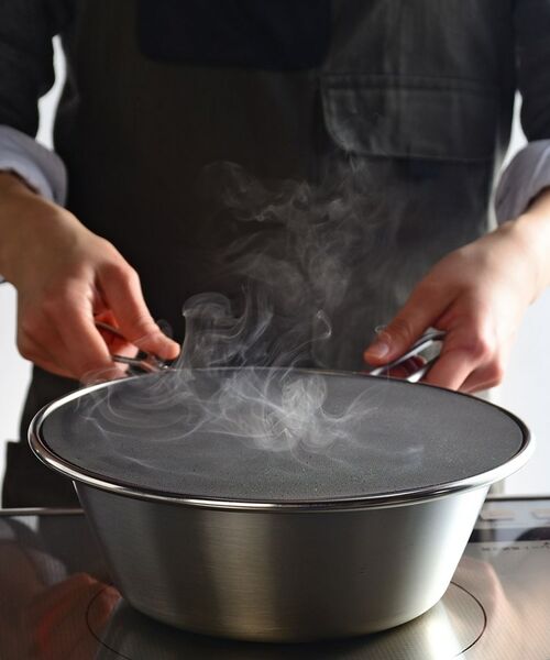 212 KITCHEN STORE / トゥーワントゥーキッチン ストア キッチンツール | メッシュ蓋で油ハネを防ぐオイルパン トング付 ＜leye レイエ＞ | 詳細9