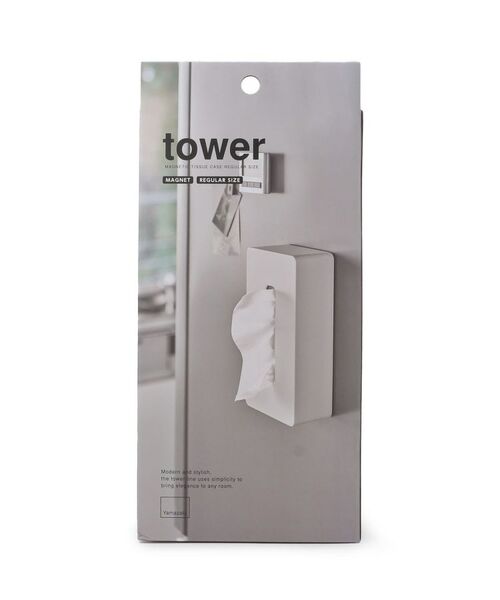 212 KITCHEN STORE / トゥーワントゥーキッチン ストア インテリア・インテリア雑貨 | マグネット ティッシュケース レギュラー WH 山崎実業 ＜tower タワー＞ | 詳細7