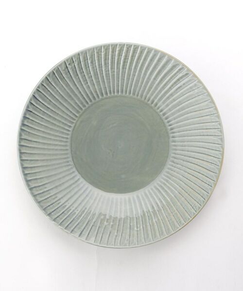 212 KITCHEN STORE / トゥーワントゥーキッチン ストア 食器 | 彫刻紋〈藍墨〉24cm皿 草林彫 | 詳細3