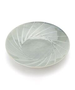 212 KITCHEN STORE / トゥーワントゥーキッチン ストア 食器 | 彫刻紋〈藍墨〉24cm皿 斜彫