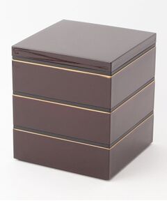 212 KITCHEN STORE / トゥーワントゥーキッチン ストア インテリア・生活雑貨・ホビー・ステーショナリー | 5.0三段重溜渕金シール蓋付抗菌塗装