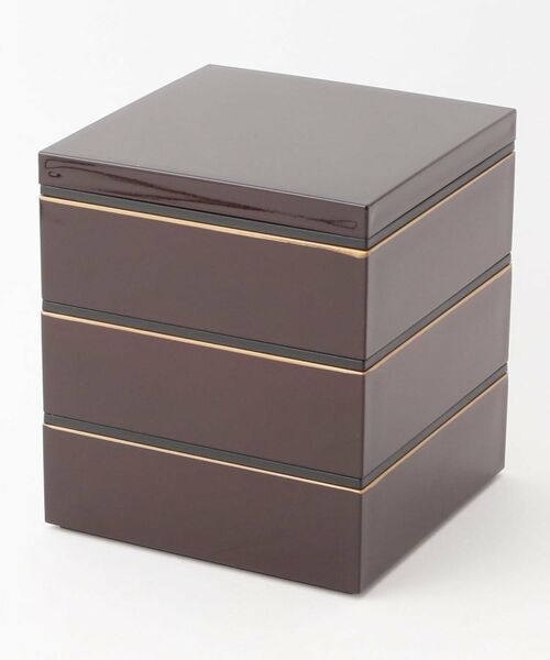 212 KITCHEN STORE / トゥーワントゥーキッチン ストア インテリア・生活雑貨・ホビー・ステーショナリー | 5.0三段重溜渕金シール蓋付抗菌塗装 | 詳細1