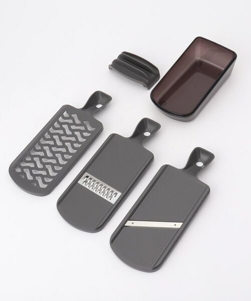 212 KITCHEN STORE/トゥーワントゥーキッチン ストア コンパクト調理器セット (両刃スライサー、千切、おろし、指ガード) <KK カイキッチン> その他 00(FREE)