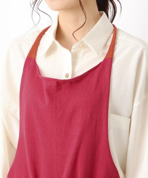 212 KITCHEN STORE / トゥーワントゥーキッチン ストア インテリア・生活雑貨・ホビー・ステーショナリー | ニットエプロン S レッド×オレンジ ＜Homeland ホームランド＞ | 詳細4