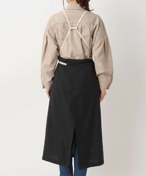 212 KITCHEN STORE / トゥーワントゥーキッチン ストア インテリア・生活雑貨・ホビー・ステーショナリー | 綿麻ギャザーエプロン クライト BK | 詳細3