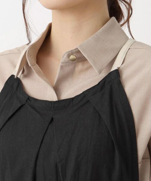 212 KITCHEN STORE / トゥーワントゥーキッチン ストア インテリア・生活雑貨・ホビー・ステーショナリー | 綿麻ギャザーエプロン クライト BK | 詳細4