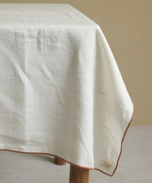 212 KITCHEN STORE / トゥーワントゥーキッチン ストア インテリア・生活雑貨・ホビー・ステーショナリー | TWOTONE テーブルクロス S 130×130 WH×BR ＜212Kオリジナル＞ | 詳細1