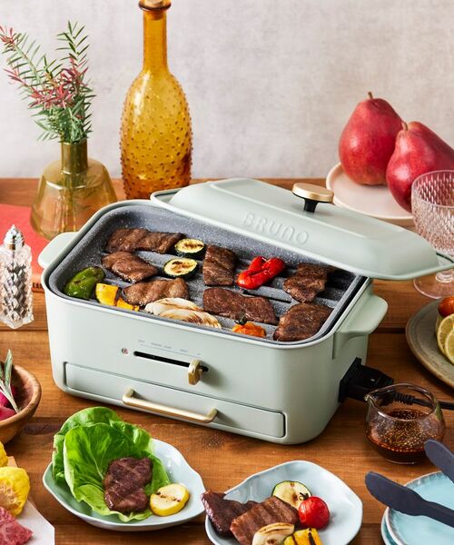 BRUNO コンパクトホットプレート プレート3枚付き ブラウン グリルプレート BRUNO ブルーノ コンパクトホットプレート マルチプレートセット