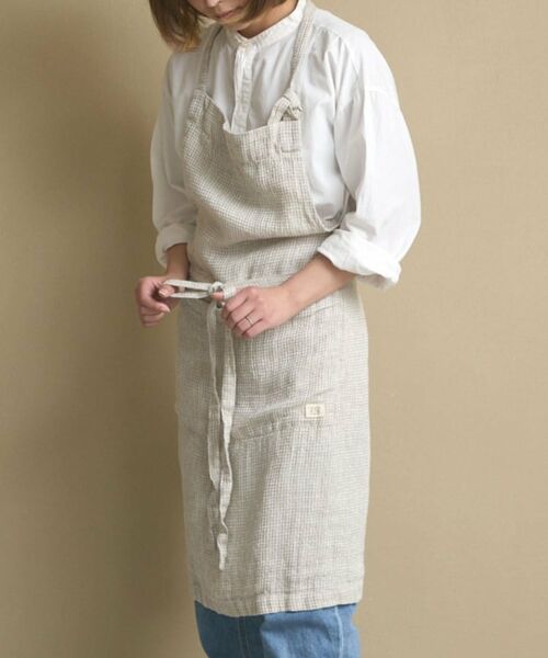 212 KITCHEN STORE / トゥーワントゥーキッチン ストア インテリア・生活雑貨・ホビー・ステーショナリー | ワッフル リネンフルエプロン BE ＜212Kオリジナル＞ | 詳細1