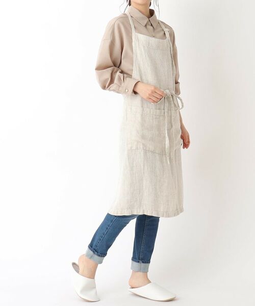 212 KITCHEN STORE / トゥーワントゥーキッチン ストア インテリア・生活雑貨・ホビー・ステーショナリー | ワッフル リネンフルエプロン BE ＜212Kオリジナル＞ | 詳細9