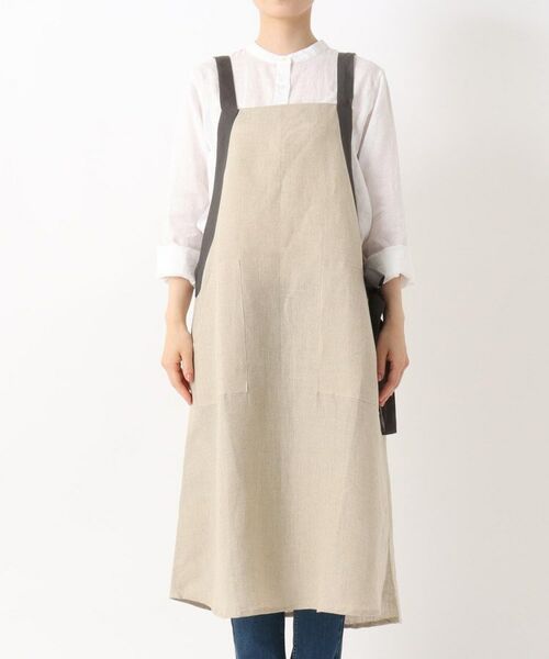212 KITCHEN STORE / トゥーワントゥーキッチン ストア インテリア・生活雑貨・ホビー・ステーショナリー | リネン サイドリボンエプロン BE ＜212Kオリジナル＞ | 詳細1