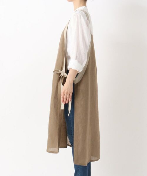 212 KITCHEN STORE / トゥーワントゥーキッチン ストア インテリア・生活雑貨・ホビー・ステーショナリー | リネン サイドリボンエプロン BR ＜212Kオリジナル＞ | 詳細2