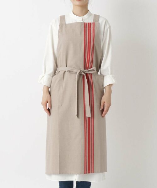 212 KITCHEN STORE / トゥーワントゥーキッチン ストア インテリア・生活雑貨・ホビー・ステーショナリー | シャンブレーストライプ エプロン RD | 詳細1