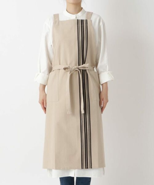 212 KITCHEN STORE / トゥーワントゥーキッチン ストア インテリア・生活雑貨・ホビー・ステーショナリー | シャンブレーストライプ エプロン BK | 詳細1