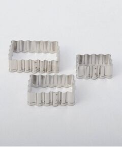 212 KITCHEN STORE / トゥーワントゥーキッチン ストア キッチンツール | ステンレス クッキー型 ウェーブ長方形 3PCS