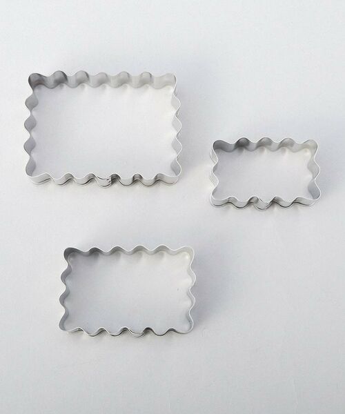 212 KITCHEN STORE / トゥーワントゥーキッチン ストア キッチンツール | ステンレス クッキー型 ウェーブ長方形 3PCS | 詳細2